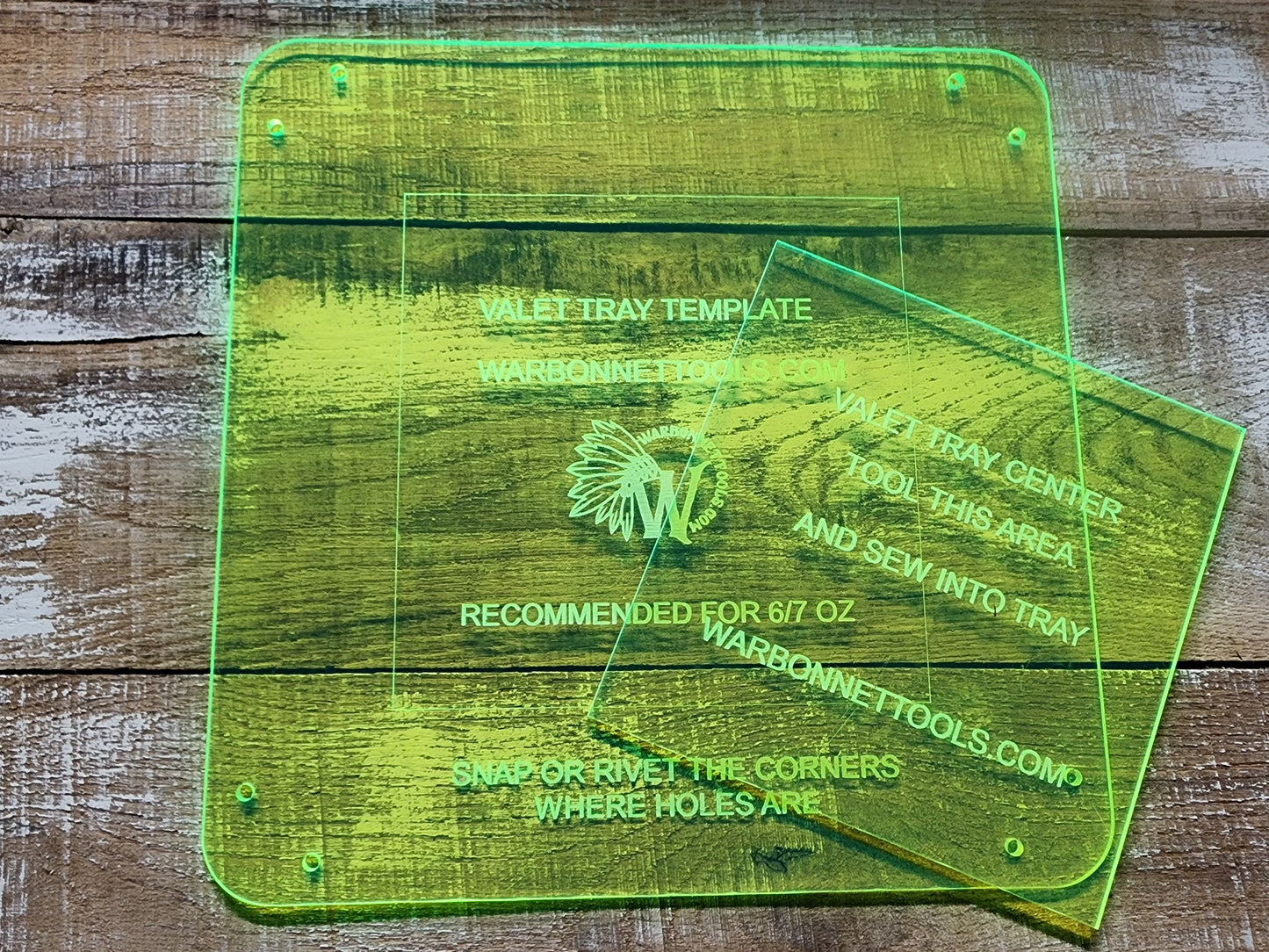 Valet Tray Acrylic Template Set of 2