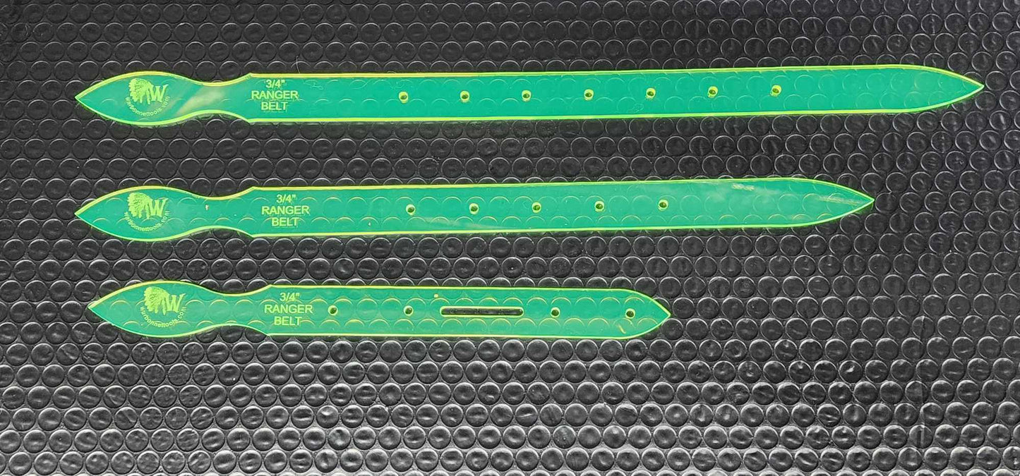 RANGER BELT BILLET ACRYLIC TEMPLATES SET PATTERN