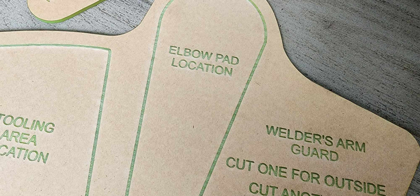 WELDER ARM GUARD ACRYLIC TEMPLATE SET
