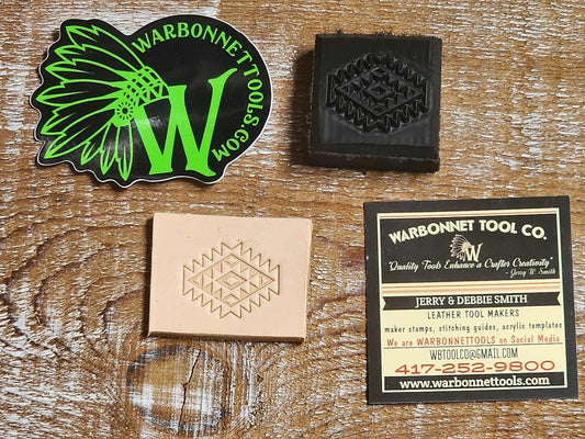 AZTEC 3D Polymer Leather Stamp