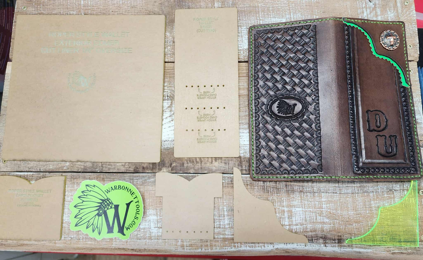 ROPER STYLE WALLET ACRYLIC TEMPLATES SET PATTERN