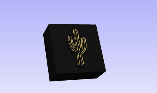 Arm Cactus Novelty 3D Polymer Leather Stamp