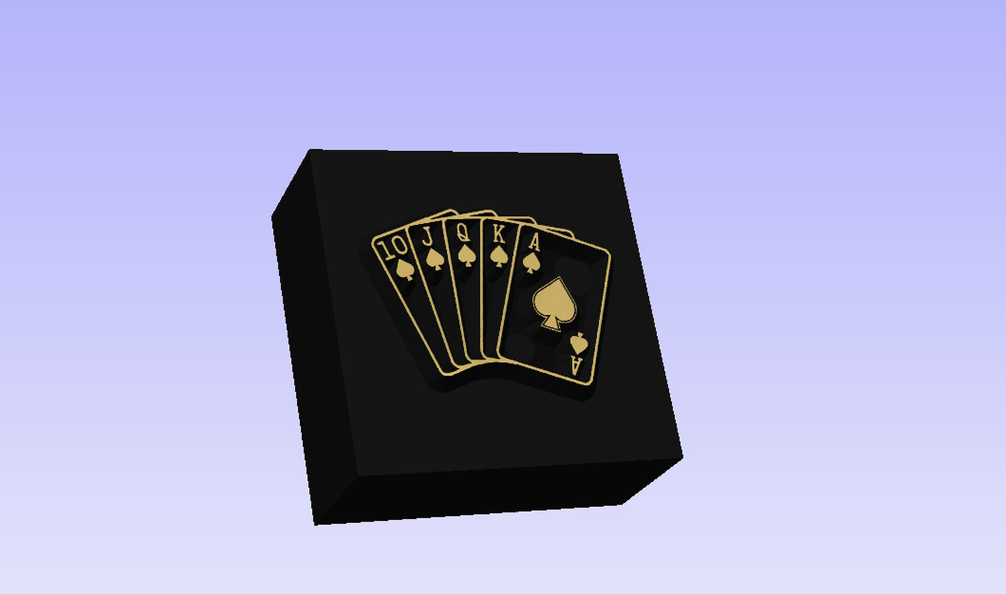 Poker Cards Novelty 3D Polymer Leather Stamp