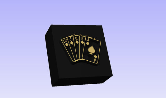 Poker Cards Novelty 3D Polymer Leather Stamp