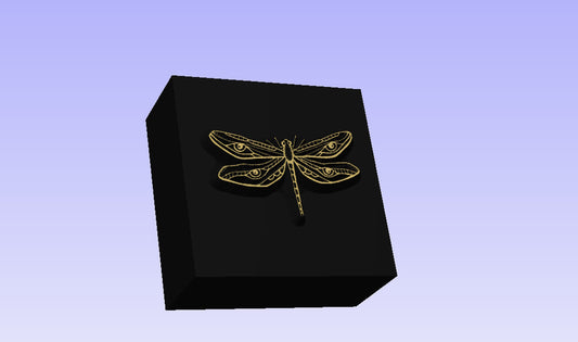 Dragonfly Novelty 3D Polymer Leather Stamp