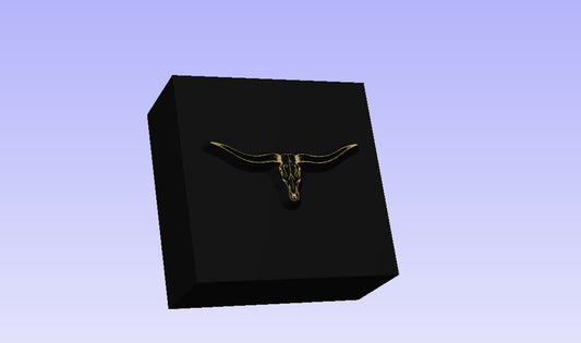 Longhorn Cow Bull Steer Novelty 3D Polymer Leather Stamp