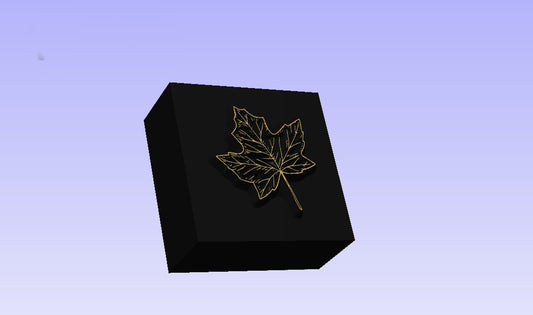 Maple Leaf Novelty 3D Polymer Leather Stamp