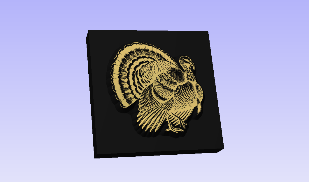 Turkey Novelty 3D Polymer Leather Stamp