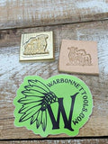 COW CALF 03 3D Polymer Leather Stamp