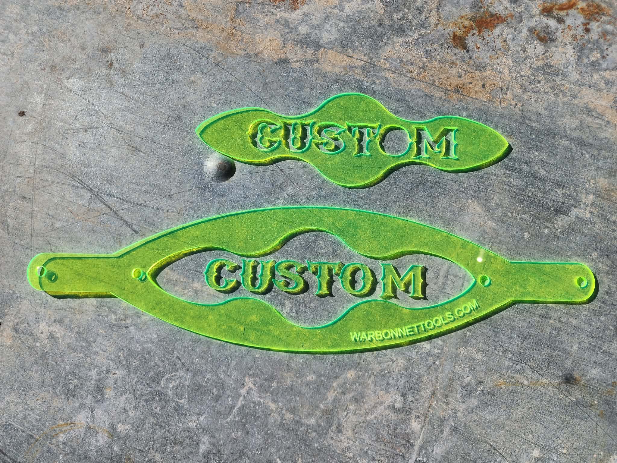 Custom Name or Initial INLAY NOSE BANDS Acrylic Templates Set