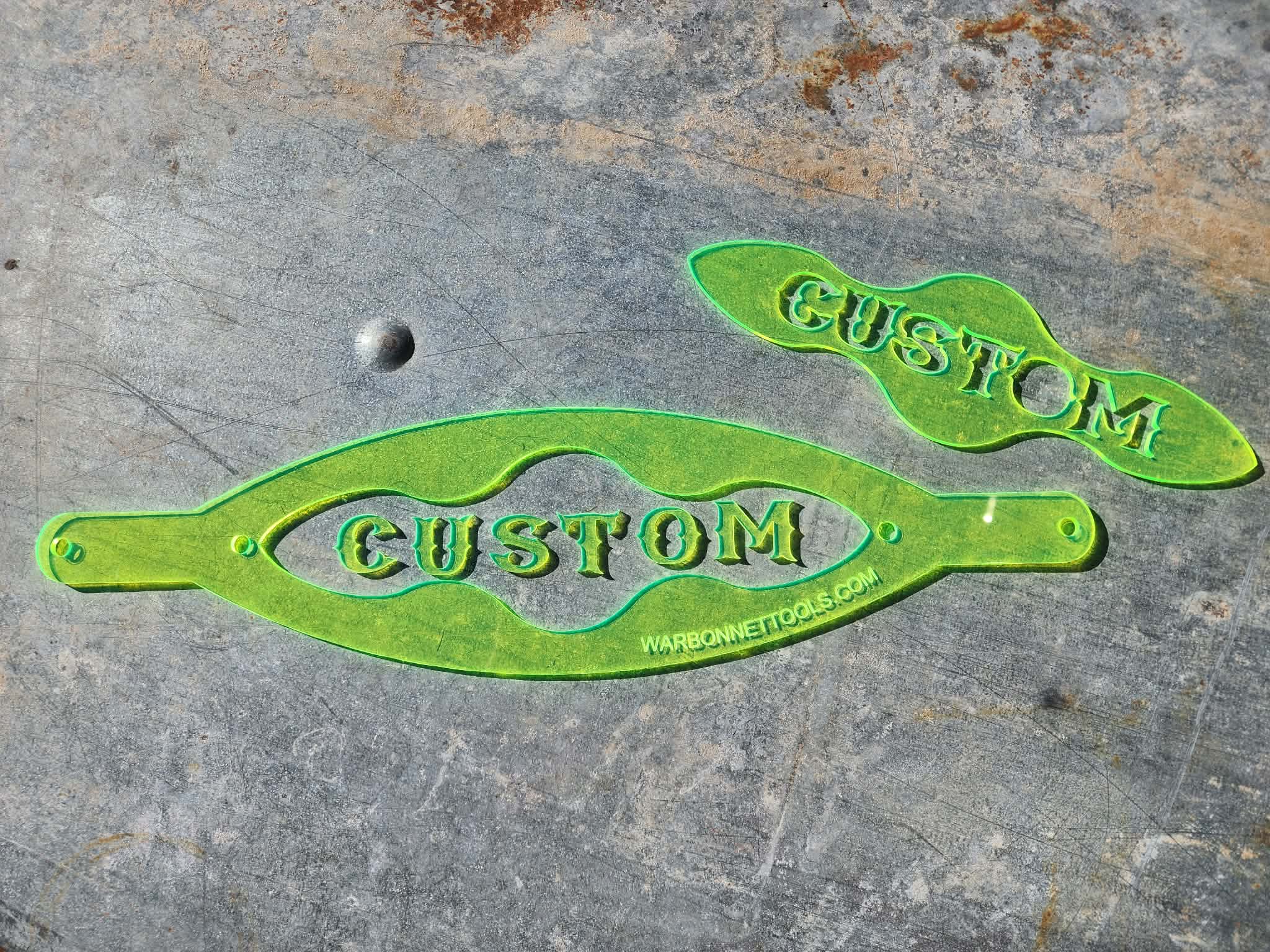 Custom Name or Initial INLAY NOSE BANDS Acrylic Templates Set