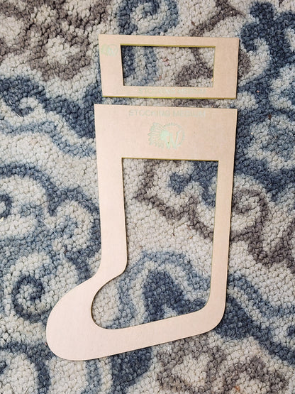 3 SIZES CHRISTMAS STOCKINGS Acrylic Templates Set