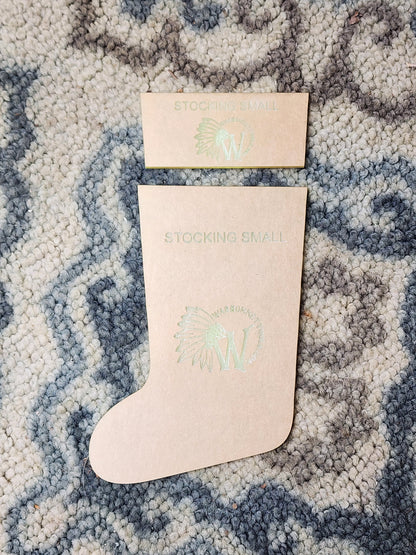 3 SIZES CHRISTMAS STOCKINGS Acrylic Templates Set