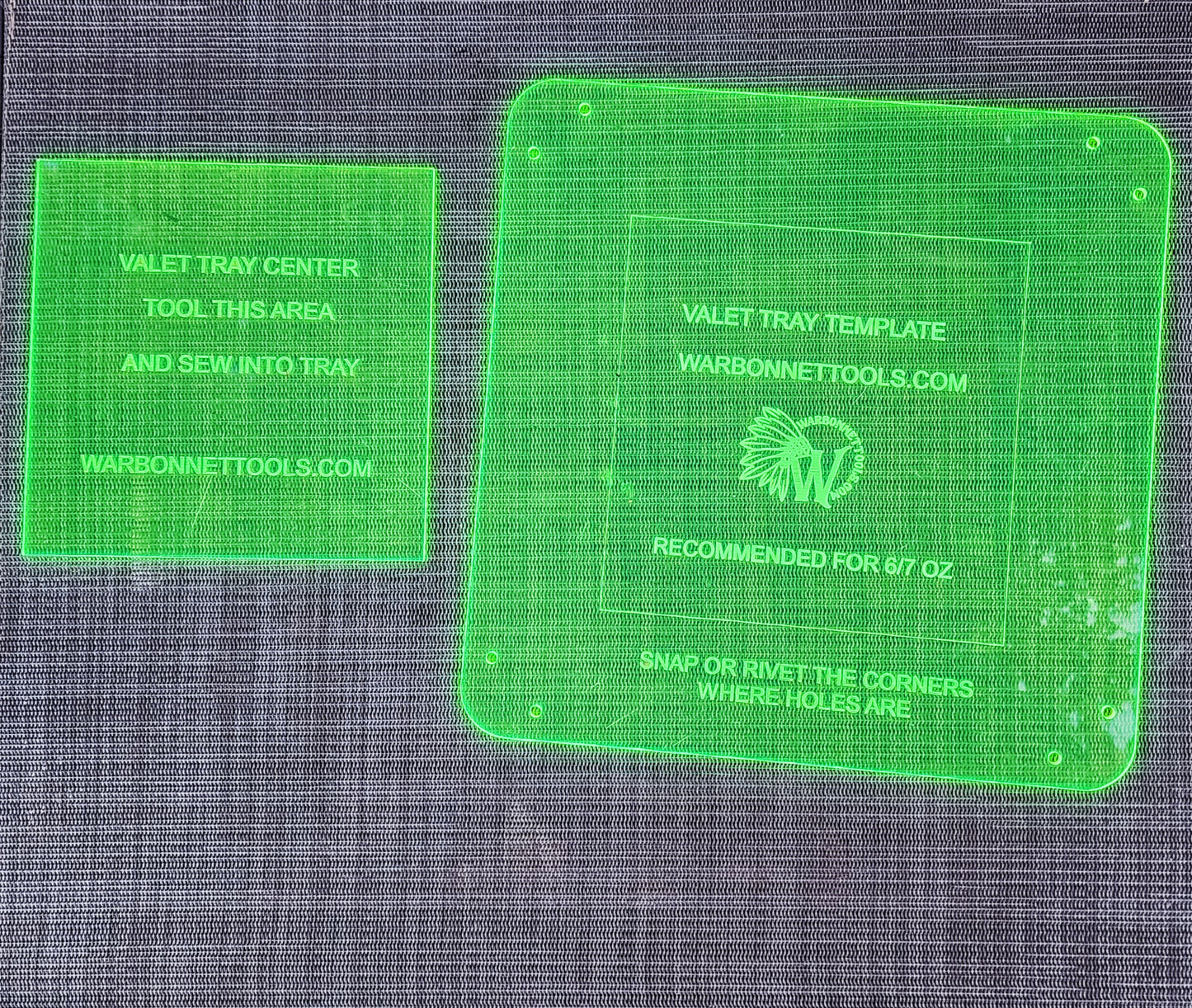 Valet Tray Acrylic  Template Set of 2