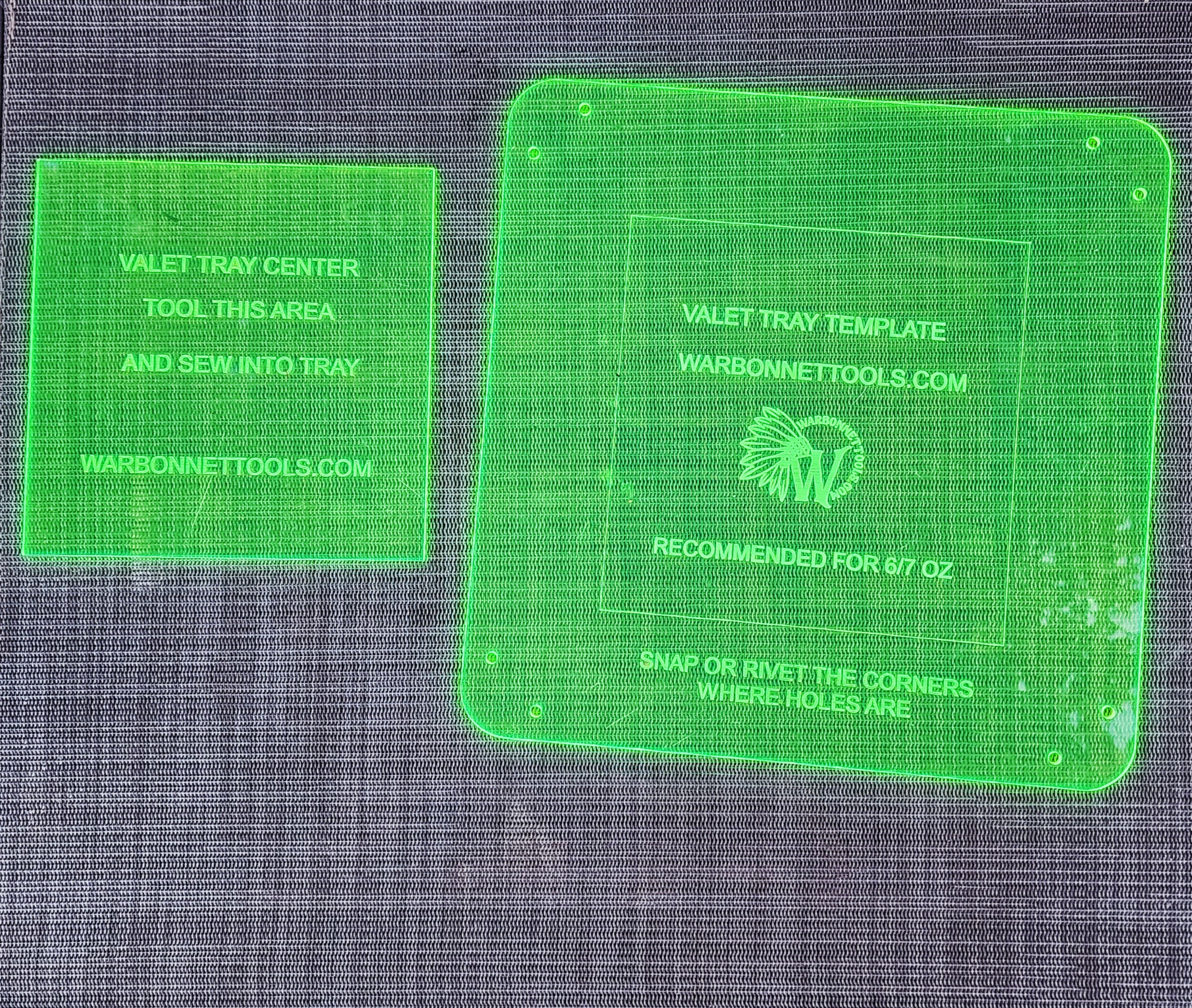 Valet Tray Acrylic  Template Set of 2