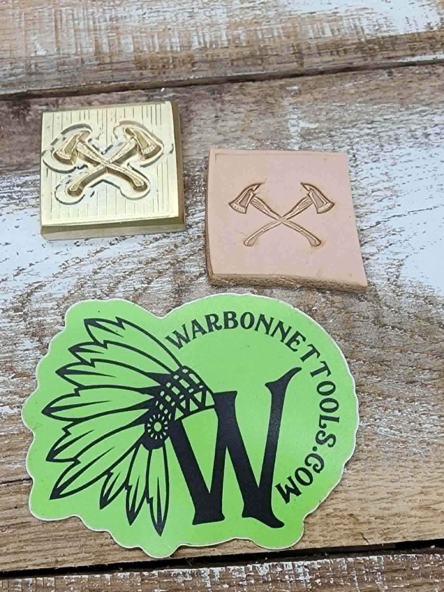 Fireman Axe Axes First Responder Novelty 3D Polymer Leather Stamp