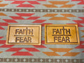 Leather Hat Patch Stamps Faith Over Fear