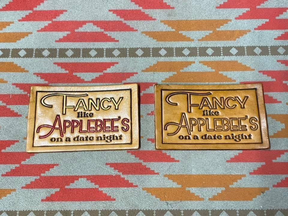 Leather Hat Patch Stamps FANCY LIKE