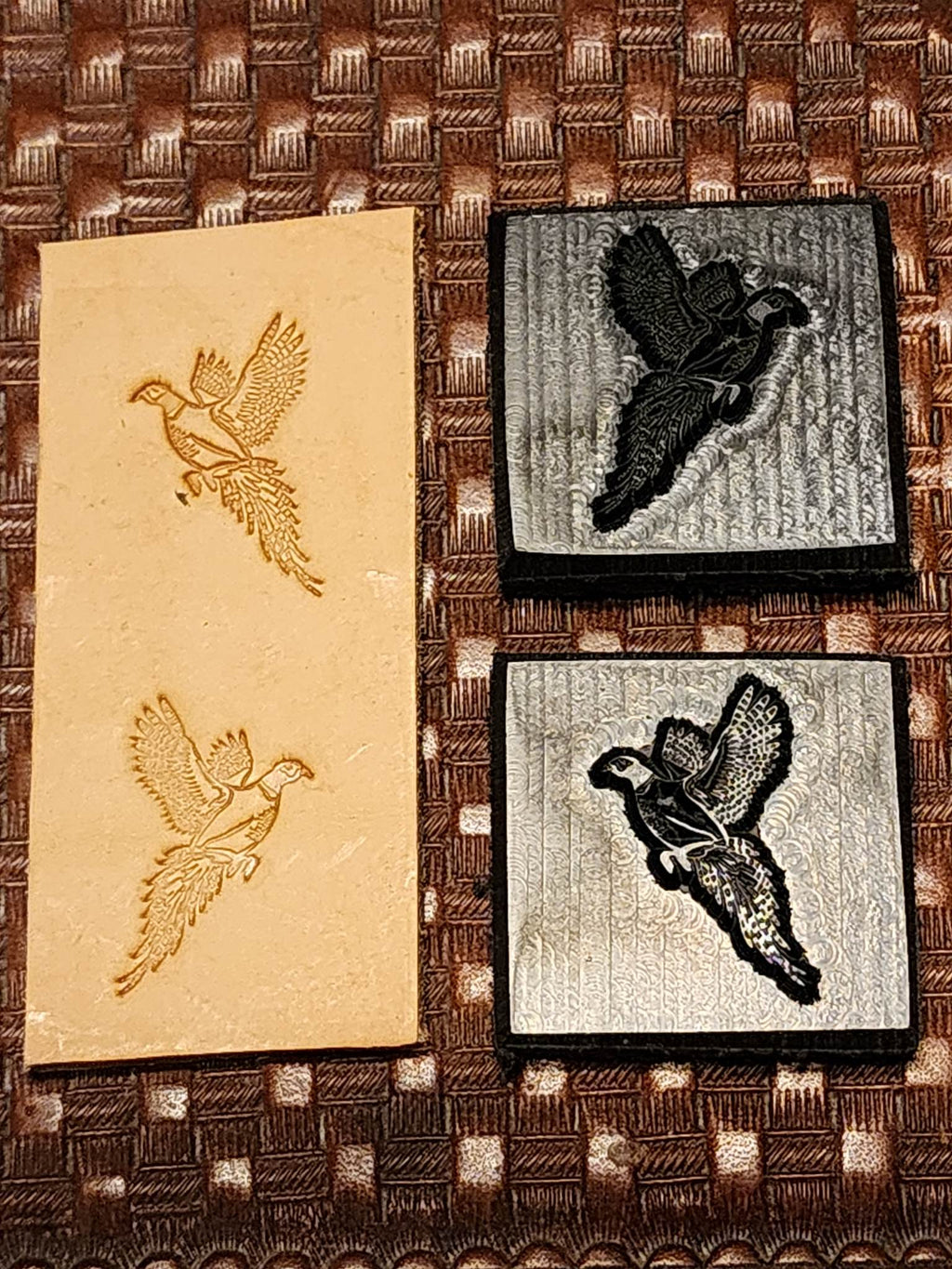 Pheasant Novelty 3D Polymer Leather Stamp