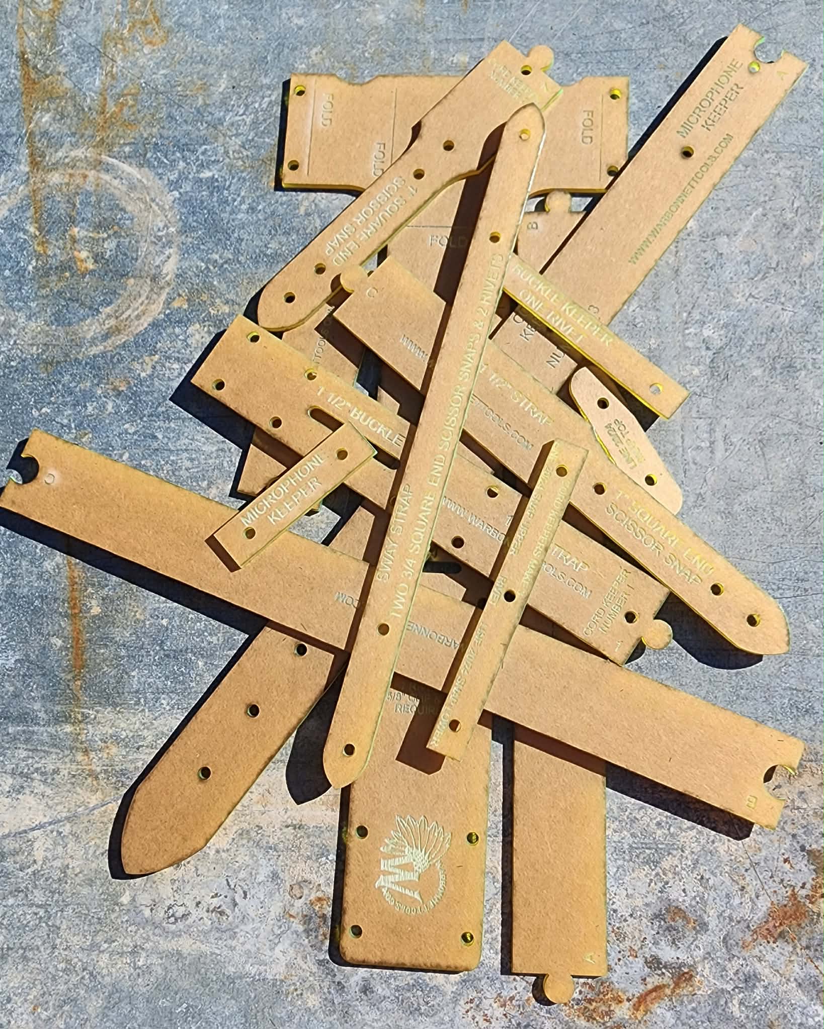 Firefighter First Responder Radio Strap and Holster Acrylic Template Set