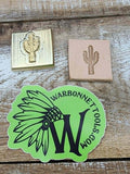 Arm Cactus Novelty 3D Polymer Leather Stamp