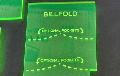 BILLFOLD WALLET ACRYLIC TEMPLATES SET PATTERN