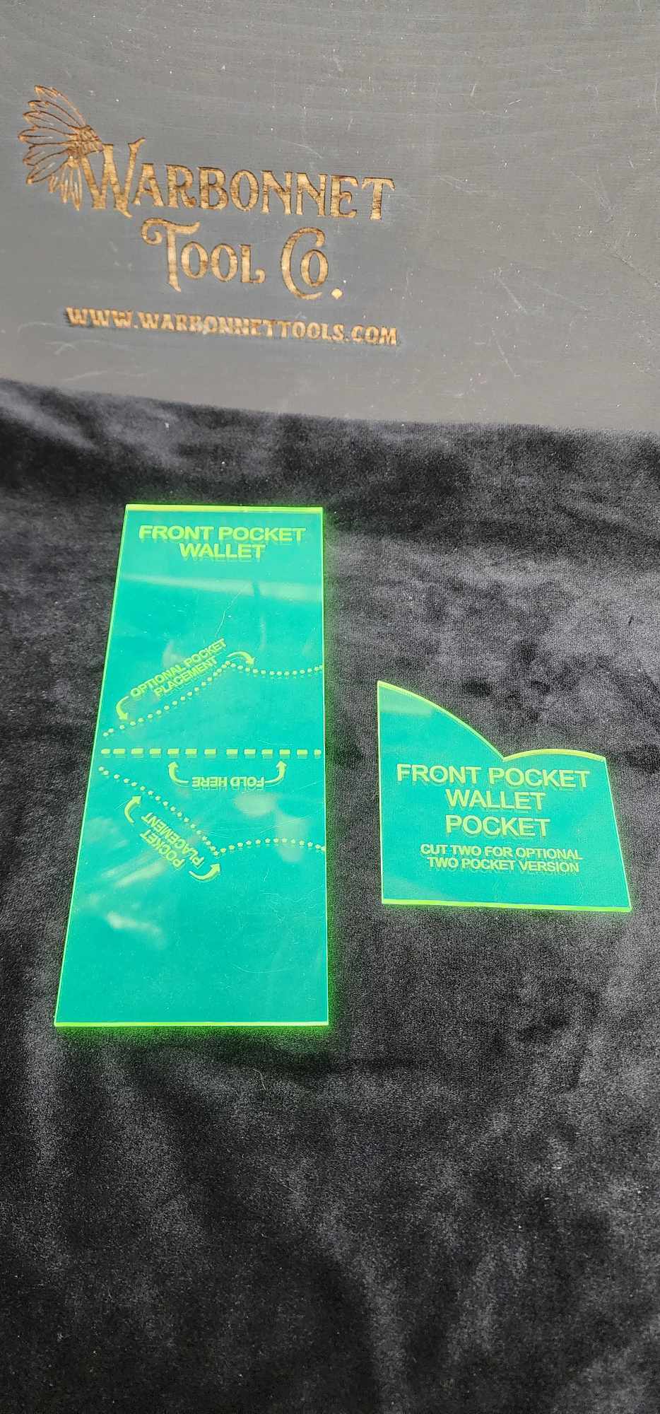 FRONT POCKET WALLET  ACRYLIC TEMPLATES SET PATTERN