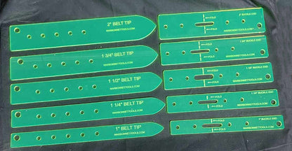 BELT TIP ENDS SET ACRYLIC TEMPLATE PATTERN