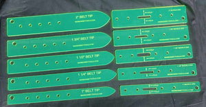 BELT TIP ENDS SET ACRYLIC TEMPLATE PATTERN