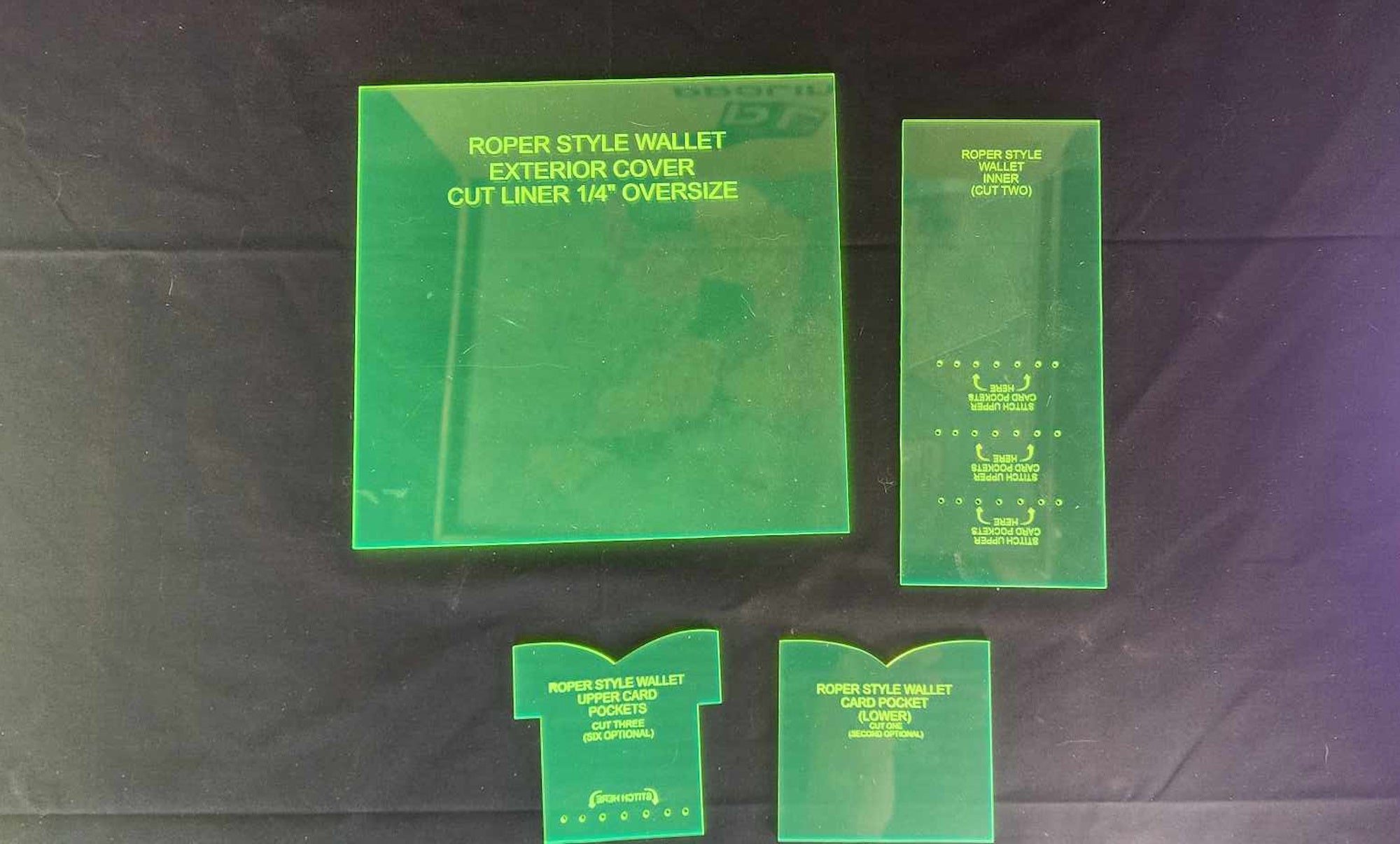 ROPER STYLE WALLET ACRYLIC TEMPLATES SET PATTERN – Warbonnet Tool Co.