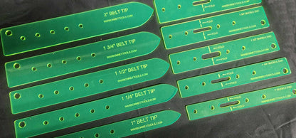 BELT TIP ENDS SET ACRYLIC TEMPLATE PATTERN