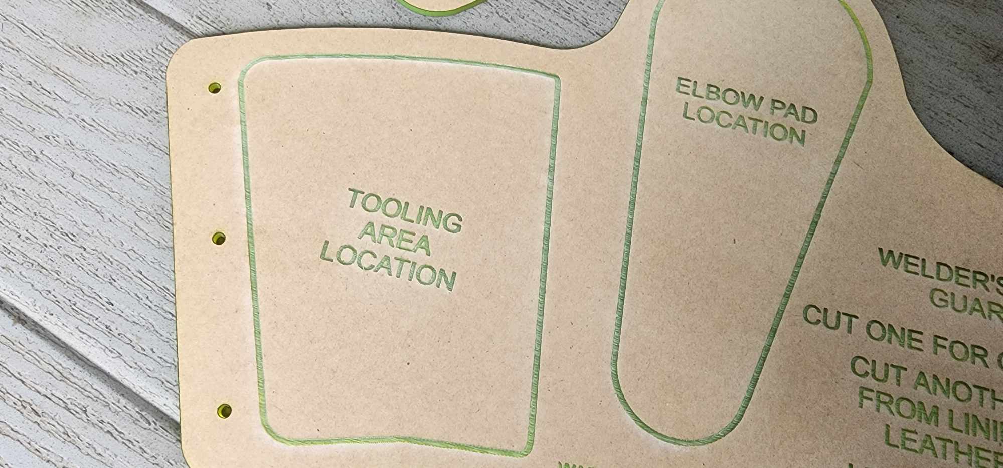 welding arm pad pattern template measurement guide