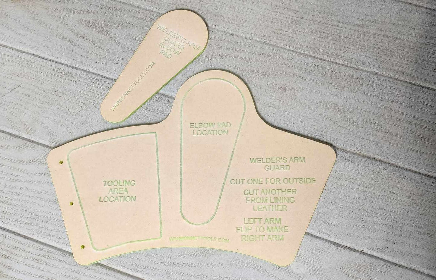 WELDER ARM GUARD ACRYLIC TEMPLATE SET – Warbonnet Tool Co. welder-arm-guard-acrylic-template-set-warbonnet-tool-co