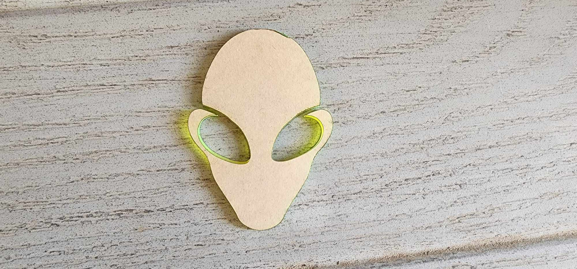 Applique Alien Head Shape Acrylic Template 1/8