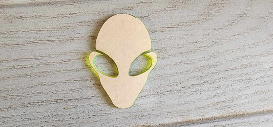 Applique Alien Head Shape Acrylic Template 1/8" thick