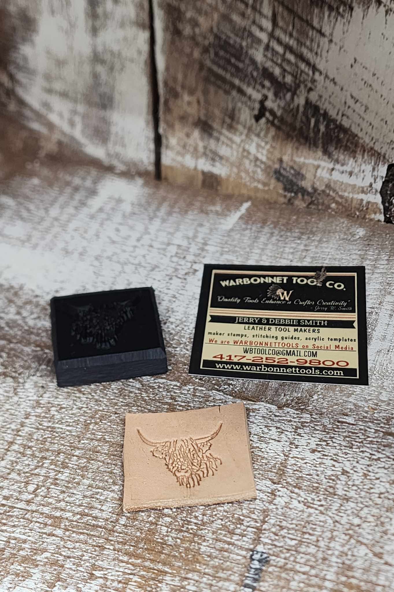 Highland Cow 3D Polymer Leather Stamp