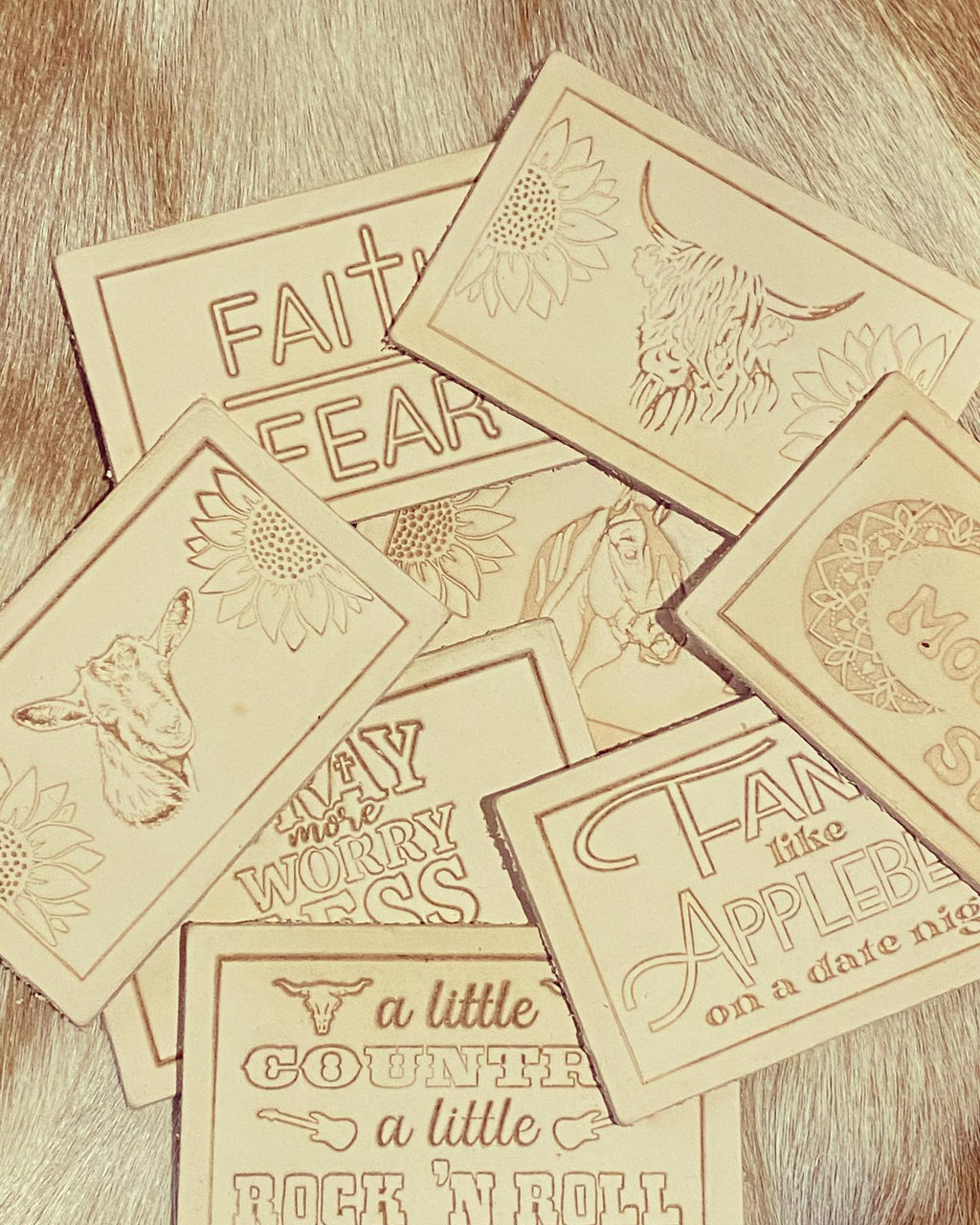 Leather Hat Patch Stamps