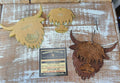 Highland Cow 2 piece set Acrylic Template 1/8" thick