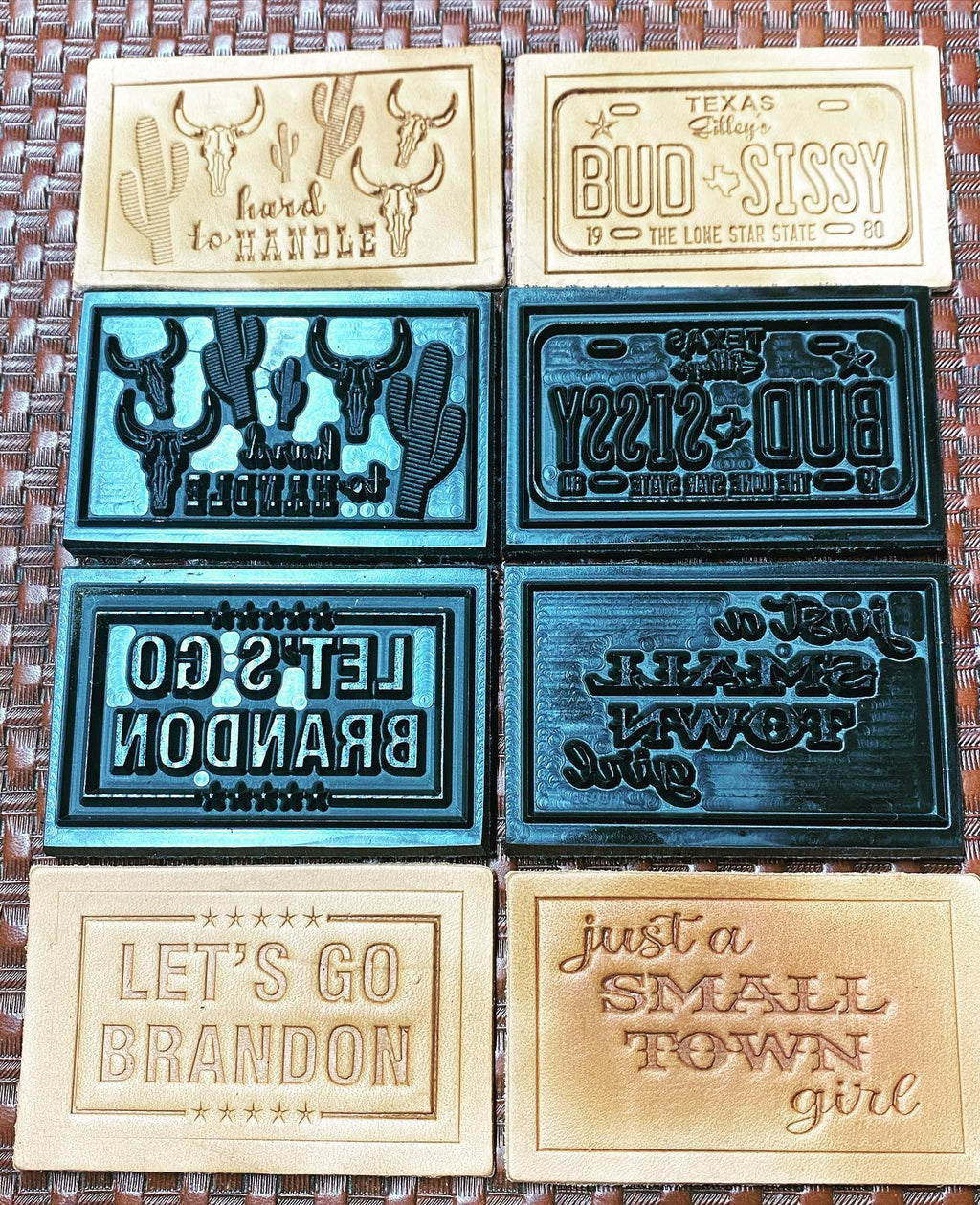 Leather Hat Patch Stamps