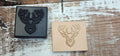 Buck Deer Head 1 Novelty 3D Polymer Leather Stamp
