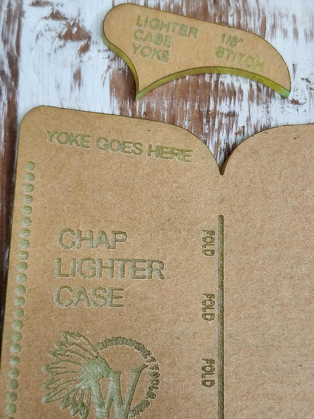 CIGARETTE  LIGHTER CASE Chap Style Acrylic Template Set