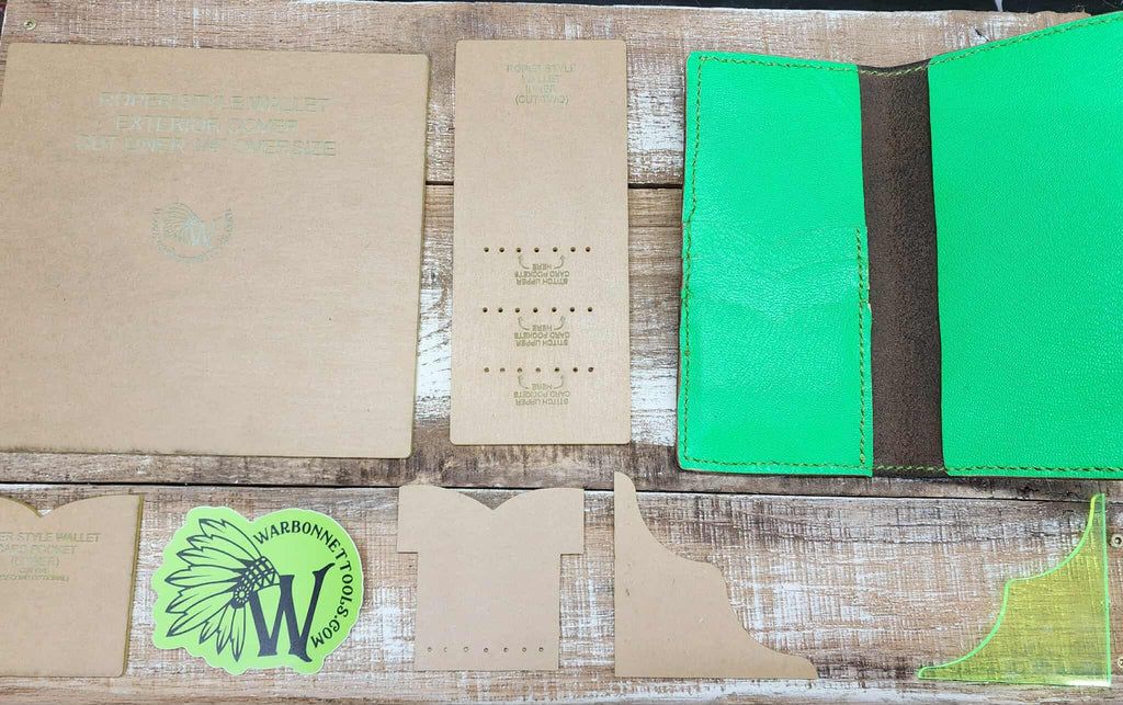 ROPER STYLE WALLET ACRYLIC TEMPLATES SET PATTERN