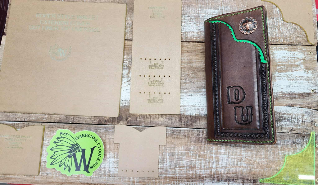 ROPER STYLE WALLET ACRYLIC TEMPLATES SET PATTERN