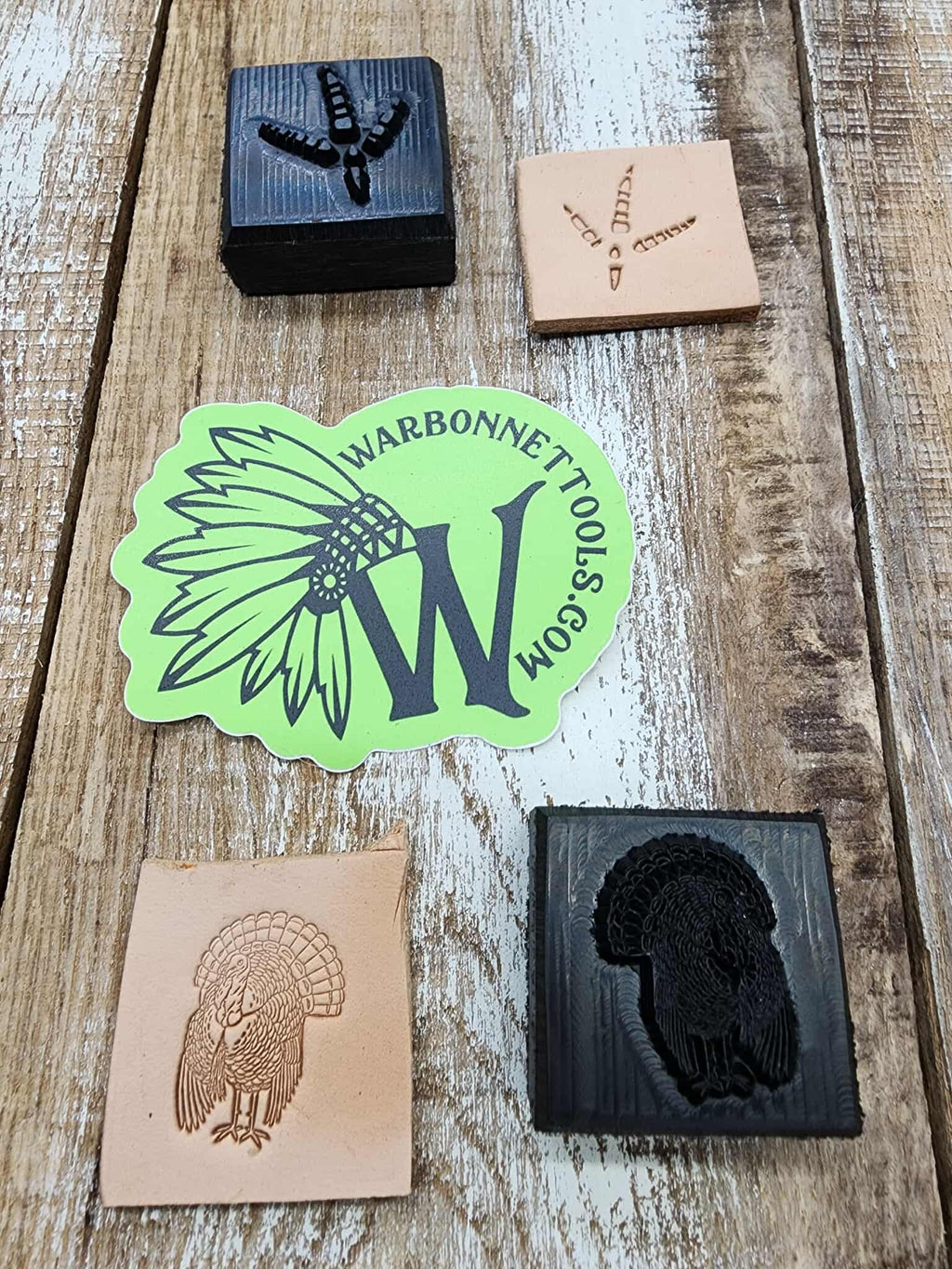 Turkey Track Novelty 3D Polymer Leather Stamp