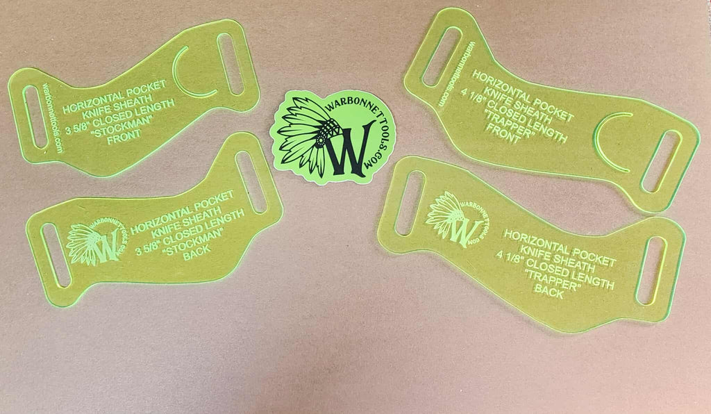 SHEATH HORIZONTAL CARRY ACRYLIC TEMPLATE PATTERN