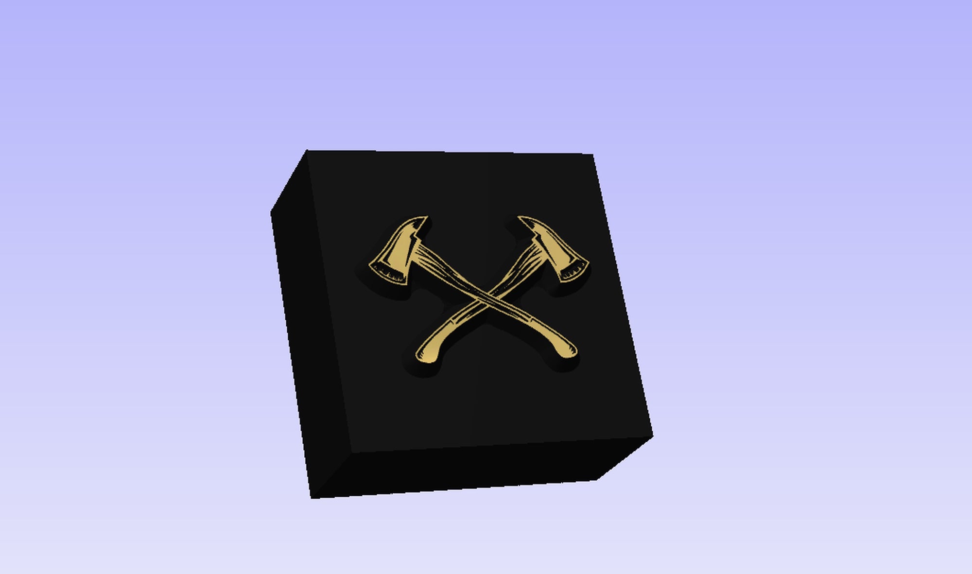 Fireman Axe Axes First Responder Novelty 3D Polymer Leather Stamp