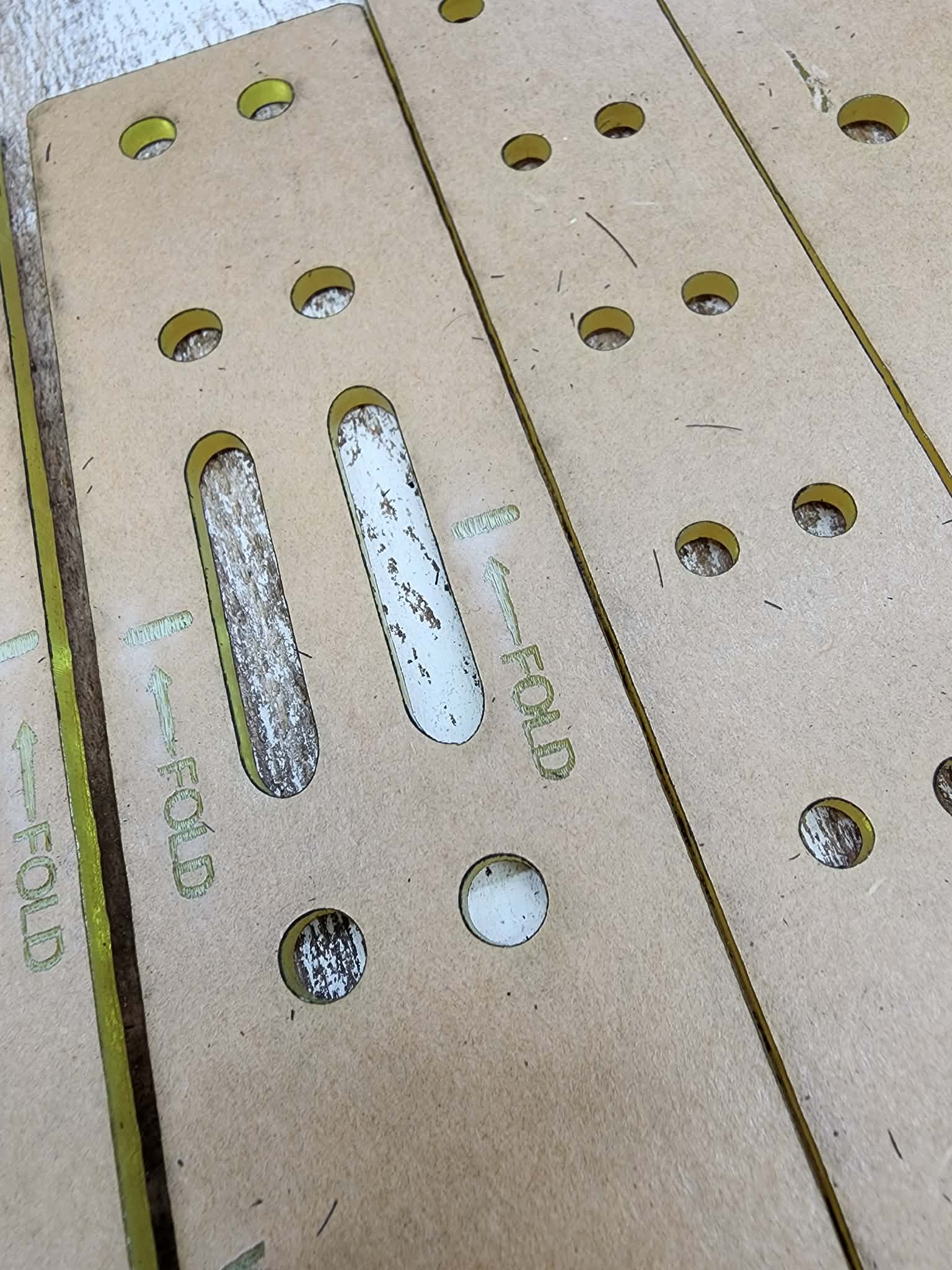 DOUBLE PRONG BELT TIP ENDS SET ACRYLIC TEMPLATE PATTERN