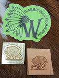 Jimothy Short Spine Racoon Novelty BRASS 3D Leather Stamp