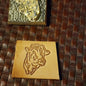 Cow Head FACING RIGHT Novelty 3D Polymer Leather Stamp