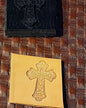 Ornate  Cross Novelty 3D Polymer Leather Stamp